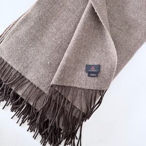 Alashan Wool/Cashmere WovenHerringbone Scarf Throw